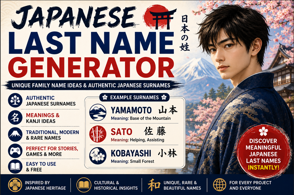 Japanese Last Name Generator